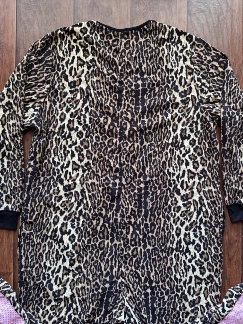 NWT NICK & NORA Footie Pajamas Leopard Print Fleece Womens 2XL Comfy Soft Lounge - Picture 15 of 16